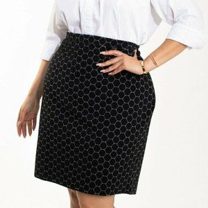 New Leota Plus 3L 3X For Dia & Co Black Luxe Skirt